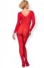 Bodystocking czerwone Hot TYŁ